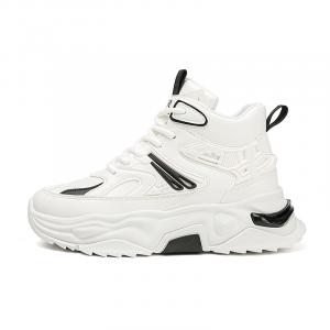 PNKE Мужские мид-топ кеды бело-черные, цвет White Black