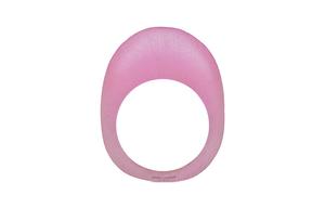 Высокий художественный круглый перстень SAINT LAURENT, розовый