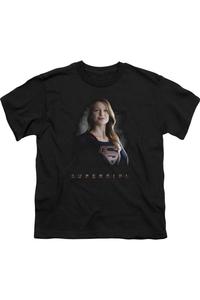 Футболка с коротким рукавом для девочек Supergirl Stand Tall Gildan, черный