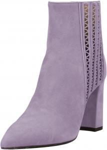 Женские модные ботильоны Miss Left с заостренным носком, вырезами, молнией сзади, массивным высоким каблуком, удобные короткие ботинки, размер 4-16 US, Light Purple