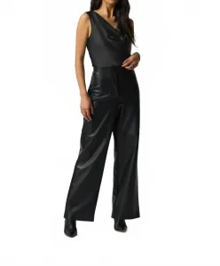 Атласный топ с воротником-хомутом, черный Joseph Ribkoff