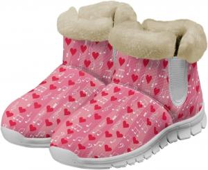 Женские зимние теплые ботинки chaqlin Love Heart Snow, легкие, с противоскользящей подошвой, на плоской подошве, с флисовой подкладкой, удобные, для холодной погоды, для активного отдыха и повседневной моды, Heart Music Note