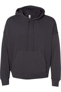 Толстовка с капюшоном BELLA + CANVAS из флисовой губки с заниженной линией плеч, темно-серый
