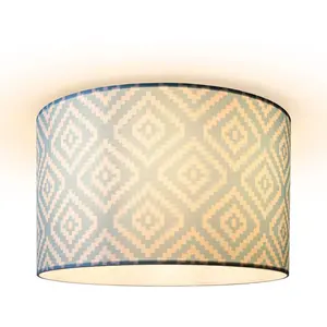 Потолочная лампа Hugo Stella E27 с абажуром из ткани, винтажная, для гостиной, круглой формы, ретро-дизайн, текстиль Paco Home, белый