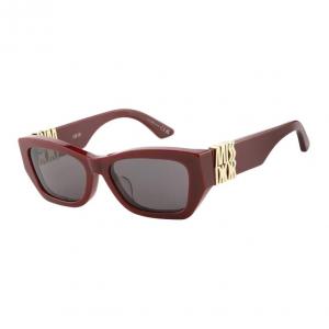 DIOR Женские солнцезащитные очки красного цвета с пластиковой оправой асимметричной формы, Red