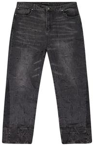 Джинсы прямого кроя с завышенной талией «Черные», модель Who Decides War