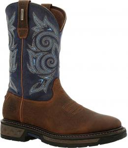 Женские водонепроницаемые ботинки Georgia Boot Carbo-Tec LT с стальным носком на молнии, синий/коричневый/темно-синий