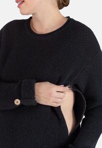 Платье-джемпер MATERNITY AND NURSING  WITH FRENCH OLIVE TREE BUTTONS HONEY Cache Coeur, черный