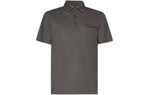 Футболка поло с короткими рукавами и пуговицами Ermenegildo Zegna, цвет тауп