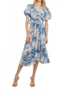 Платье-халат Monica в синем цвете Guadalupe Design