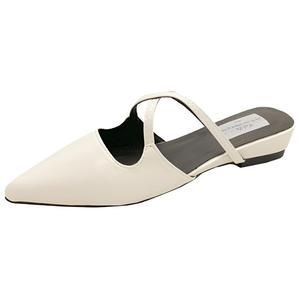 Puppytown Женские противоскользящие тапочки с закрытым носком устойчивые к запахам и истиранию экрю, цвет Ecru