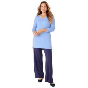 Женский свитер V-neck plus size cashmiracle Catherines, French Blue