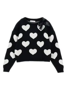 Свитер с узором Monnalisa, черный