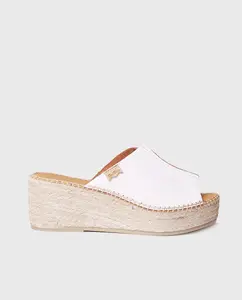 Женские кожаные эспадрильи на платформе Toni Pons, белый