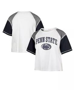 Белая женская укороченная футболка Penn State Nittany Lions Serenity Gia '47 Brand