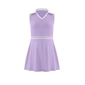 Детское теннисное платье-поло с V-образным вырезом и карманами Maxxis Merch, Purple