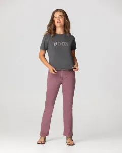 Женские джинсы-клеш с высокой талией и заклепками Noon, розовый