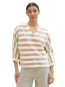 Толстовка TOM TAILOR с широким V-образным вырезом, бежевый