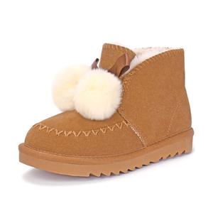 Теплые детские зимние ботинки с низким голенищем HDJ, Chestnut