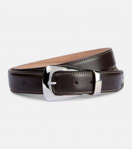 Кожаный ремень Benny Khaite, Dark Brown Off White