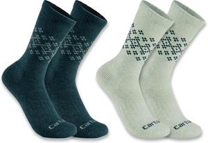 Носки Carhartt Women's SC9642W Women's Midweight Synthetic-Wool Blend Fairisle Crew S, Assorted 04