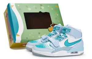 Кроссовки Jordan Legacy 312 Vintage Basketball Shoes Women's Mid-top Lake Blue, синий/белый