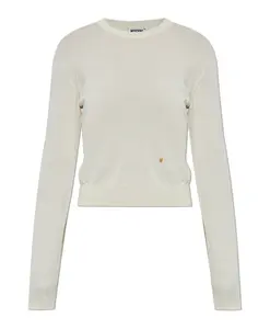 Свитер с логотипом Moschino, бежевый