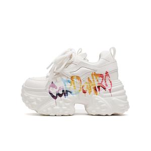 CARDANRO Женские кроссовки Sky Vegetables Chunky, небольшого размера, низкие, белые/бежевые