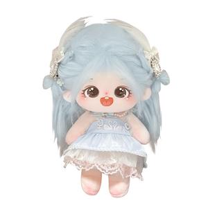 COTTON PLANET Синий каштановый градиентный сворачивающийся лебедь костюмные куклы плюшевые куклы 20см высота