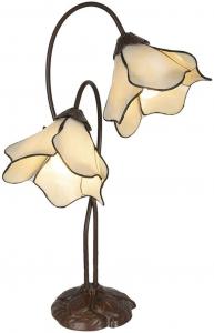 Настольная лампа Clayre & Eef Tiffany 40x21x64 см, бежевый пластик стекло Clayre&Eef