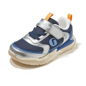 Легкие амортизирующие низкие детские туфли для младенцев и малышей GINOBLE, синий/серебряный