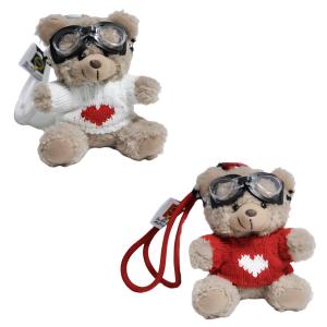 Плюшевый кулон Pilot Bear Dolls высотой 11 см ROUERXIONG, белый