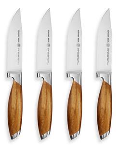 Набор из 4 ножей для стейка из искусственного тикового дерева Schmidt Brothers, Brown