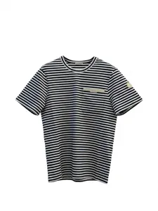 Футболка в полоску с нагрудным карманом Moncler, белый