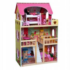 3-этажный кукольный домик ЛЕНА с комплектом мебели 4iQ Group