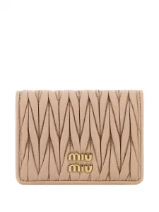 Кошелек из стеганой кожи Miu Miu, розовый