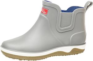 Мужские резиновые ботинки до щиколотки водонепроницаемые Челси на процесске для сада и работы утолщенные утинные ботинки Generic, серый