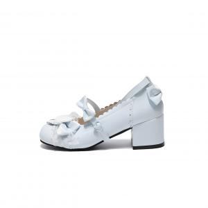 Туфли Мэри Джейн на массивном каблуке для женщин Yang Nianhua, Sky Blue