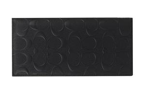 Кошелек мужской кожаный длинный черный COACH