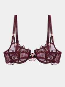 Gianna Bellucci Бюстгальтер балконет 'Chiara' в цвете бордо