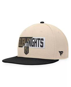 Мужская кремовая/черная кепка Vegas Golden Knights Goalaso Snapback Fanatics, белый