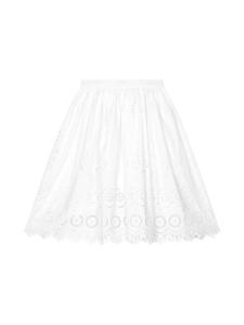 Dolce & Gabbana Kids юбка с английской вышивкой, белый