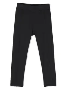 Леггинсы с нашивкой-логотипом Moncler Enfant, черный