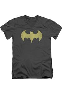 Футболка с коротким рукавом и V-образным вырезом для взрослых с логотипом DC Comics Batgirl Gildan, цвет charcoal
