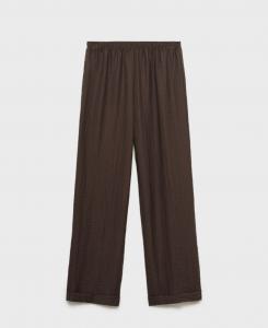 Женские брюки из лиоцелла с эластичным поясом MANGO, Chocolate