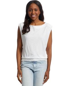 Топ Lilla P Elastic Hem Boatneck Top, белый