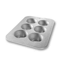 Форма для техасских маффинов на 6 ячеек USA Pan, silver/gray