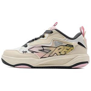 XTEP Женские дышащие низкие кроссовки для скейтбординга Wave CTR с противоскользящим покрытием и износостойкими вставками, бежевые, черные, розовые