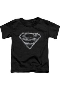 Футболка с коротким рукавом для малышей "Супермен с дымящимся щитом" Gildan, черный