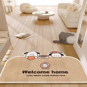 Y U-LIVE Ковер 120х120 см для входной двери, противоскользящий, с петлями для очистки обуви, мягкий, Bear Hugs Joy